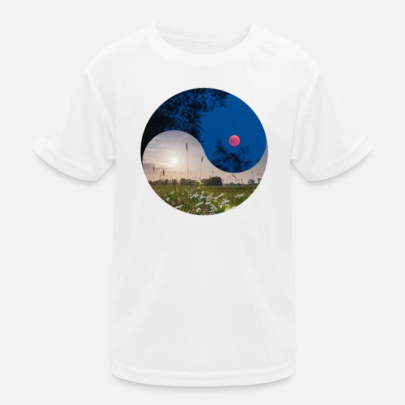 Yin et Yang de l’éclipse lunaire et de l’équinoxe T-shirt sport Enfant