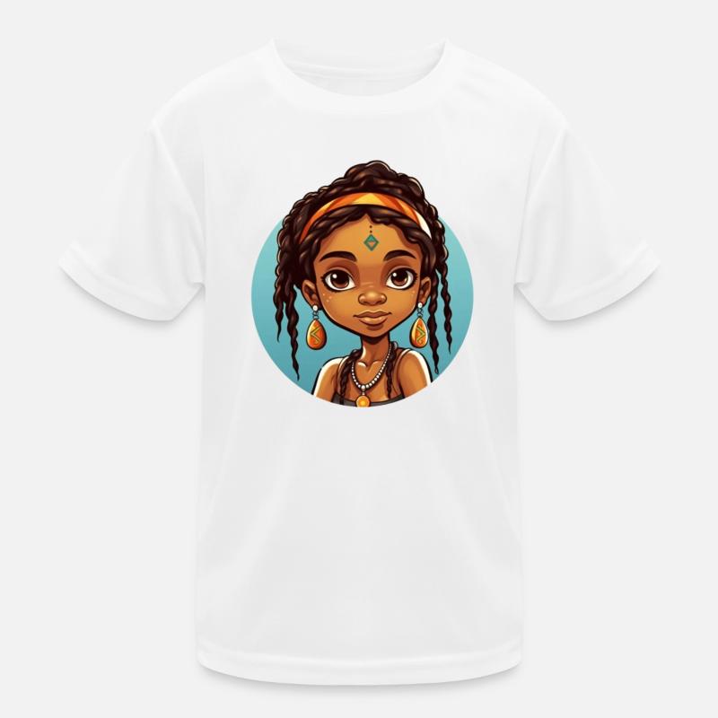 Afro Schwarz Kind Junge Mädchen Ethno Geschenkidee Kinder Funktions-T-Shirt