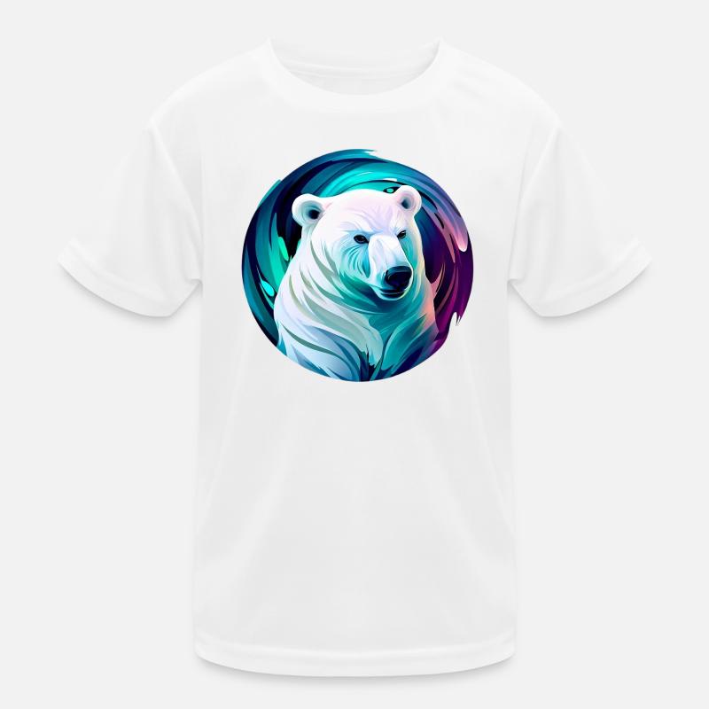 Ours polaire blanc T-shirt sport Enfant