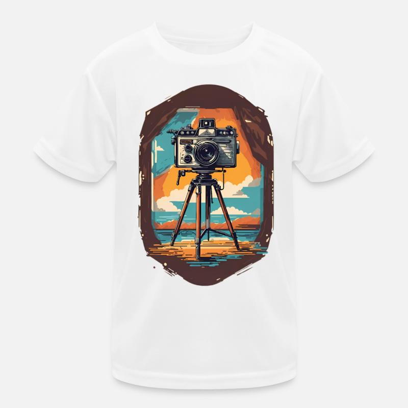 Fotokamera Kinder Funktions-T-Shirt