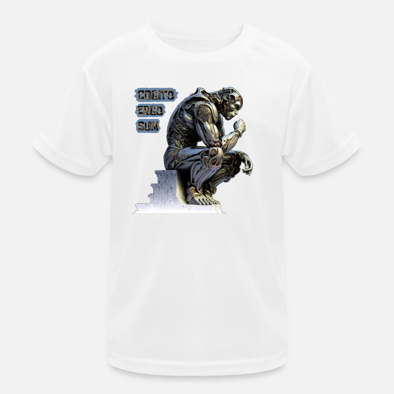 Cogito 02 - Cyborg Penseur Cogito Ergo Sum T-shirt sport Enfant