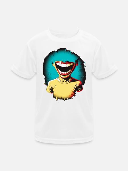 LOL 02 - Kinder Funktions-T-Shirt - Weiß - Vorne