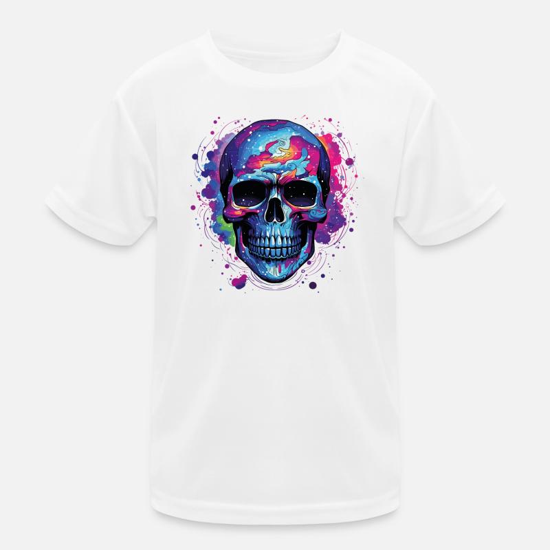 Psyche Skull Nebula Kids Functional T-Shirt