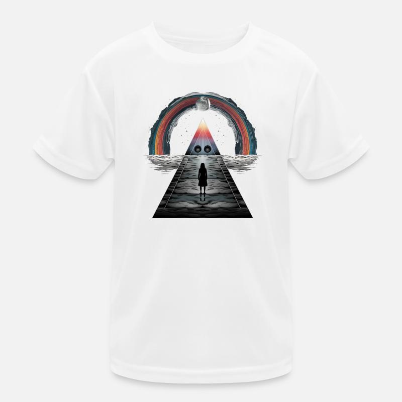 Rainbow Pyramid Moonlight Tango Dodgy Kids Functional T-Shirt