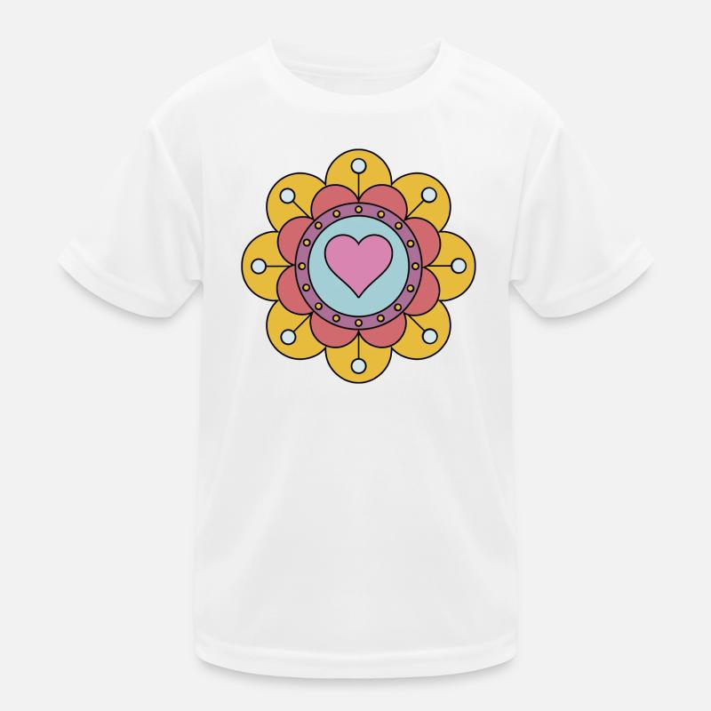 Niedliche Funky Hippie Boho Blume Kinder Funktions-T-Shirt