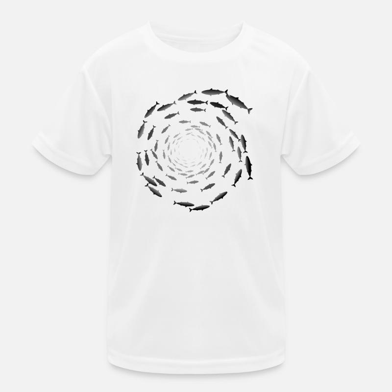 Fischschwarm Kinder Funktions-T-Shirt