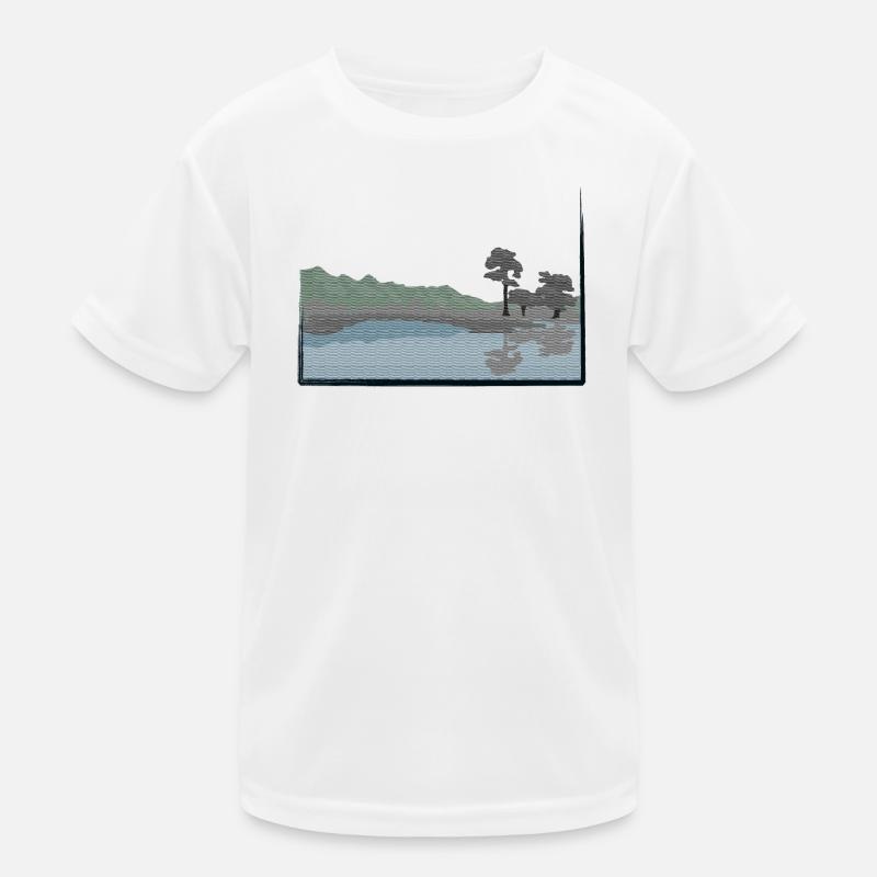 Paysage modifié avec lac T-shirt sport Enfant