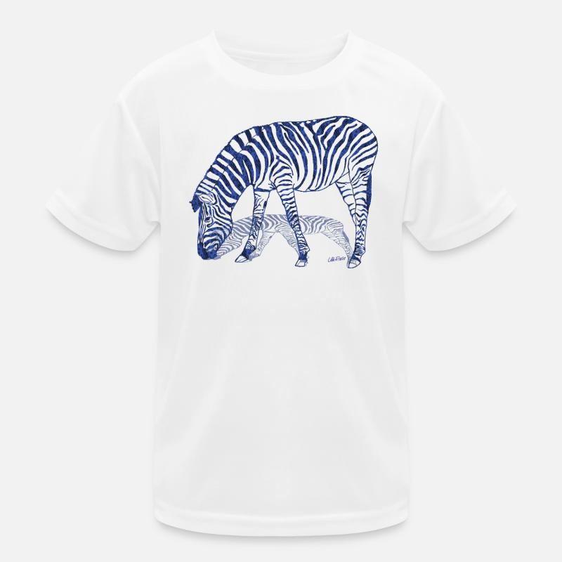 Zebra mit Zebraschatten Kinder Funktions-T-Shirt