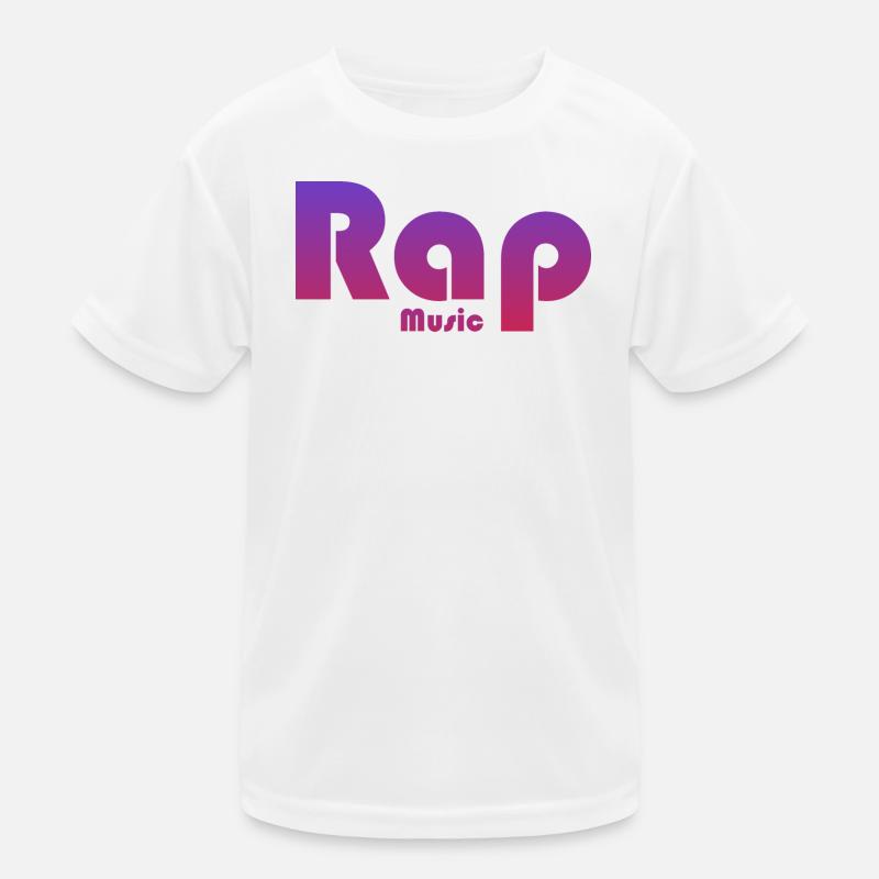 Musique rap de conception de texte vibrante T-shirt sport Enfant