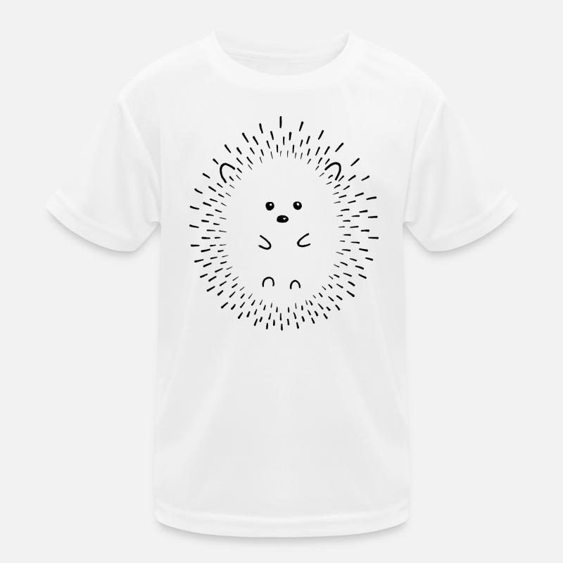 Igel Line Art Kinder Funktions-T-Shirt