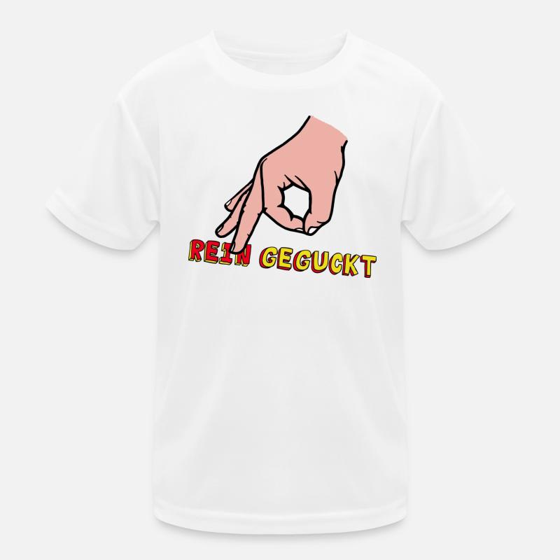 Comic-Hand Zeigefinger mit Retro Text Kinder Funktions-T-Shirt