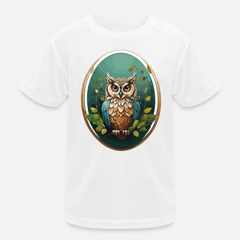 Nachtvogel Eule Kinder Funktions-T-Shirt