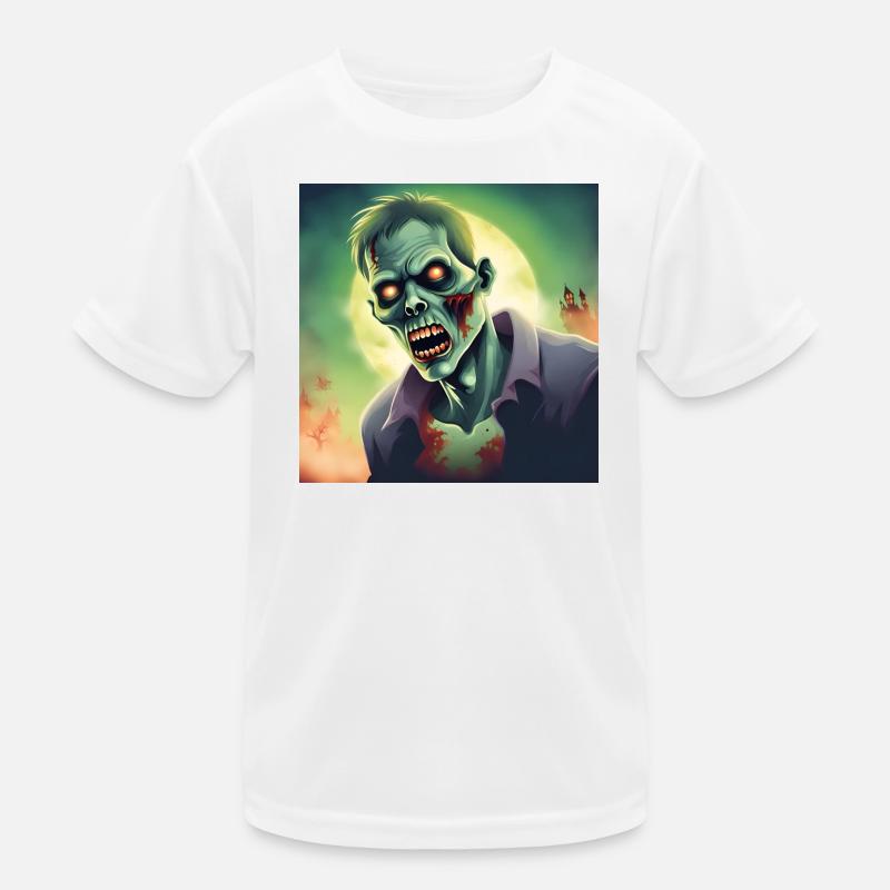Zombie Halloween Edition 2023! Printflow. - Kinder Funktions-T-Shirt - Weiß