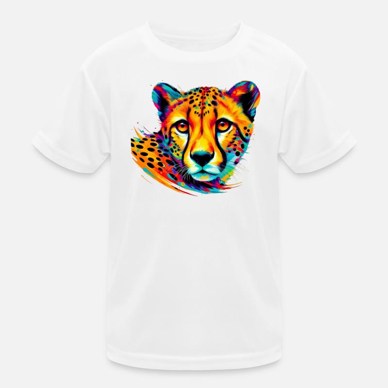 Gepard - Kinder Funktions-T-Shirt - Weiß