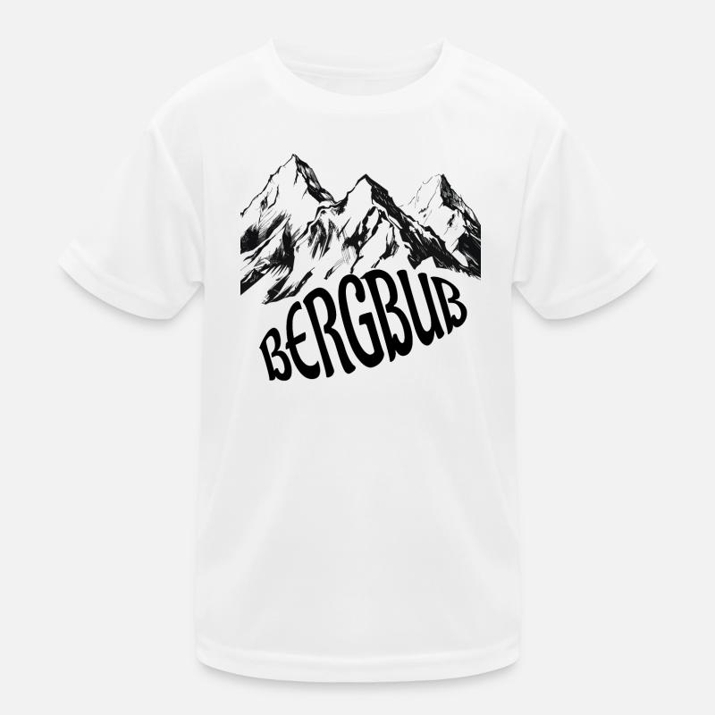 Bergbub - Kinder Funktions-T-Shirt - Weiß