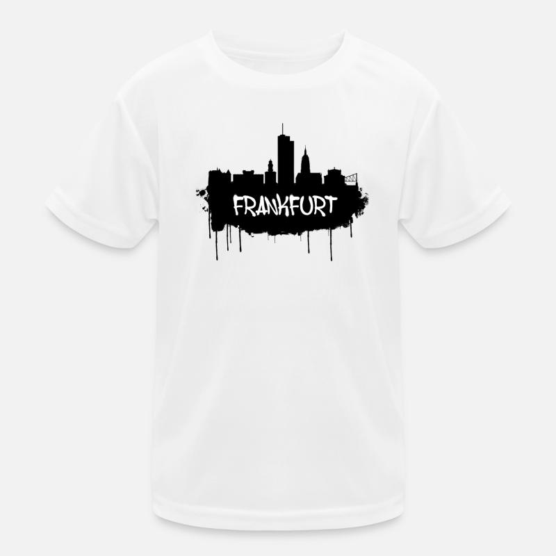 Frankfurt Graffiti Skyline Kinder Funktions-T-Shirt