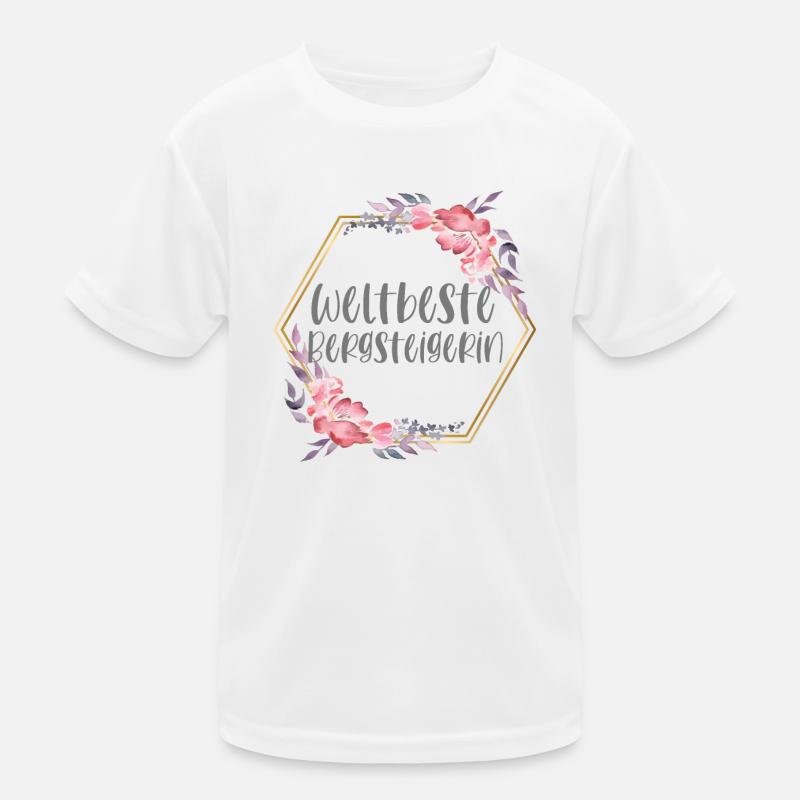 Bergsteigerin Bergsteigen Berge Mädchen Geschenk Kinder Funktions-T-Shirt