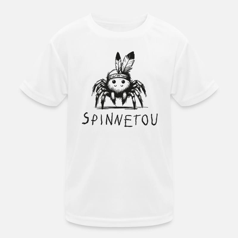 spinnetou wortspiel spinne lustig winnetou Kinder Funktions-T-Shirt