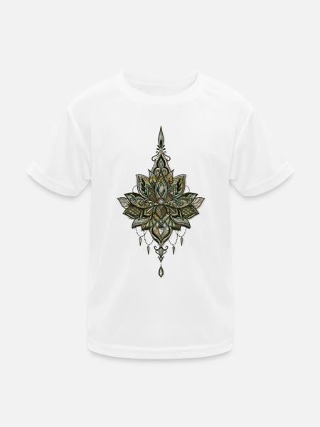 Schöne und geheimnisvolle Lotusblumen. - Kinder Funktions-T-Shirt - Weiß - Vorne