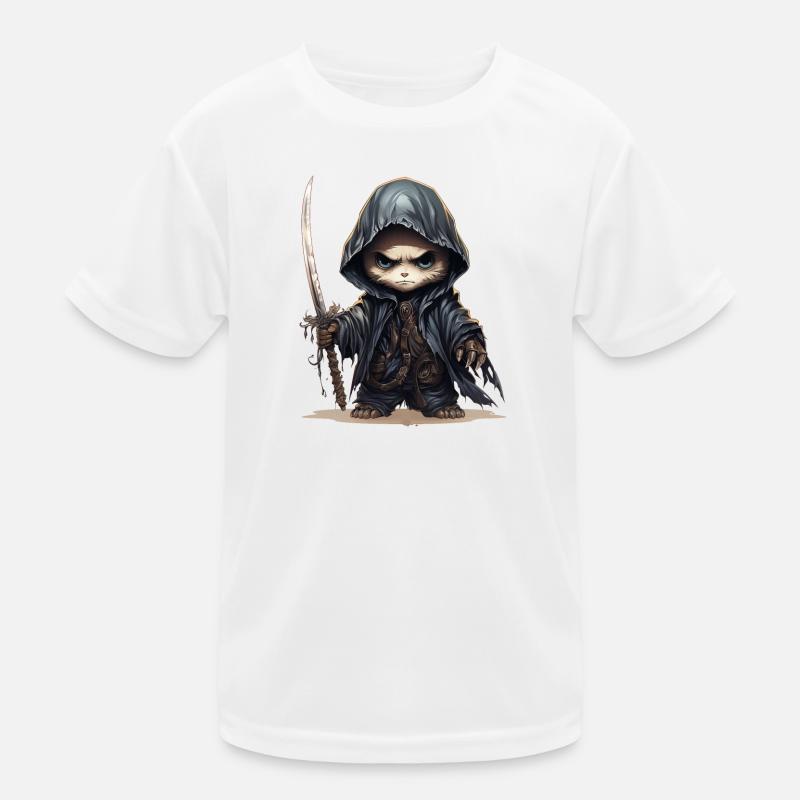 Panda Ninja Mit Speer Fantasy Shirt Kinder Funktions-T-Shirt