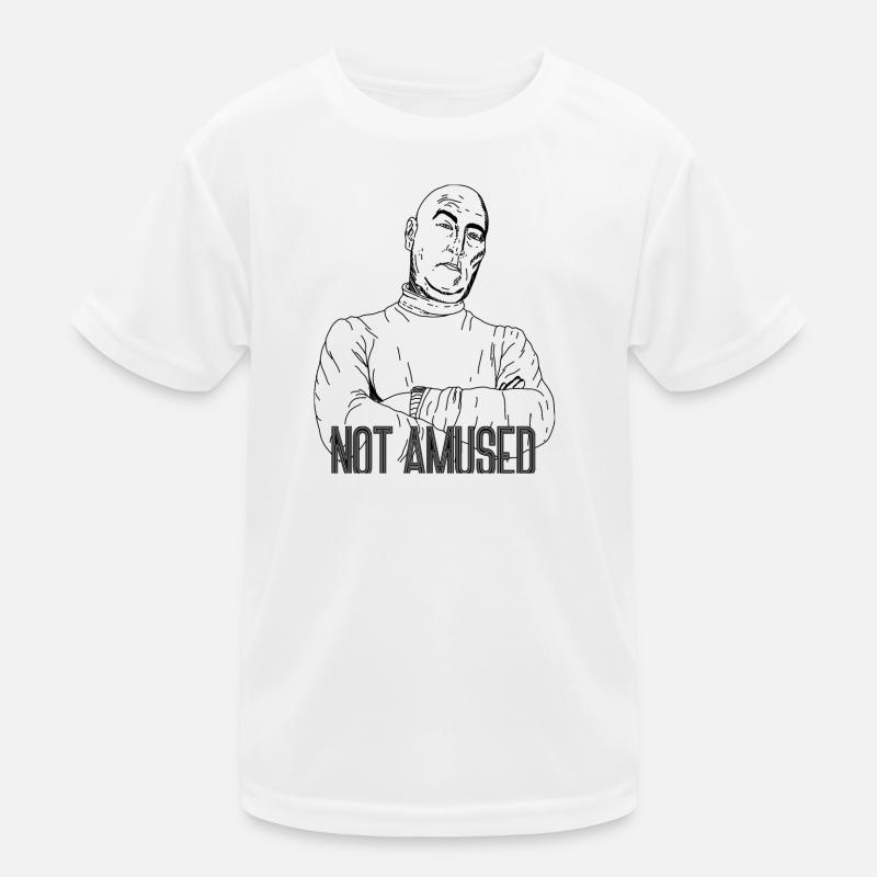 Not Amused – Sarcastic Statement Design - Kids Functional T-Shirt - white