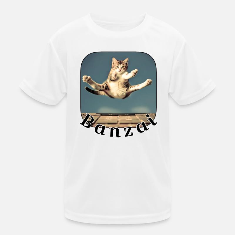 Chat sauteur sur le clavier T-shirt sport Enfant