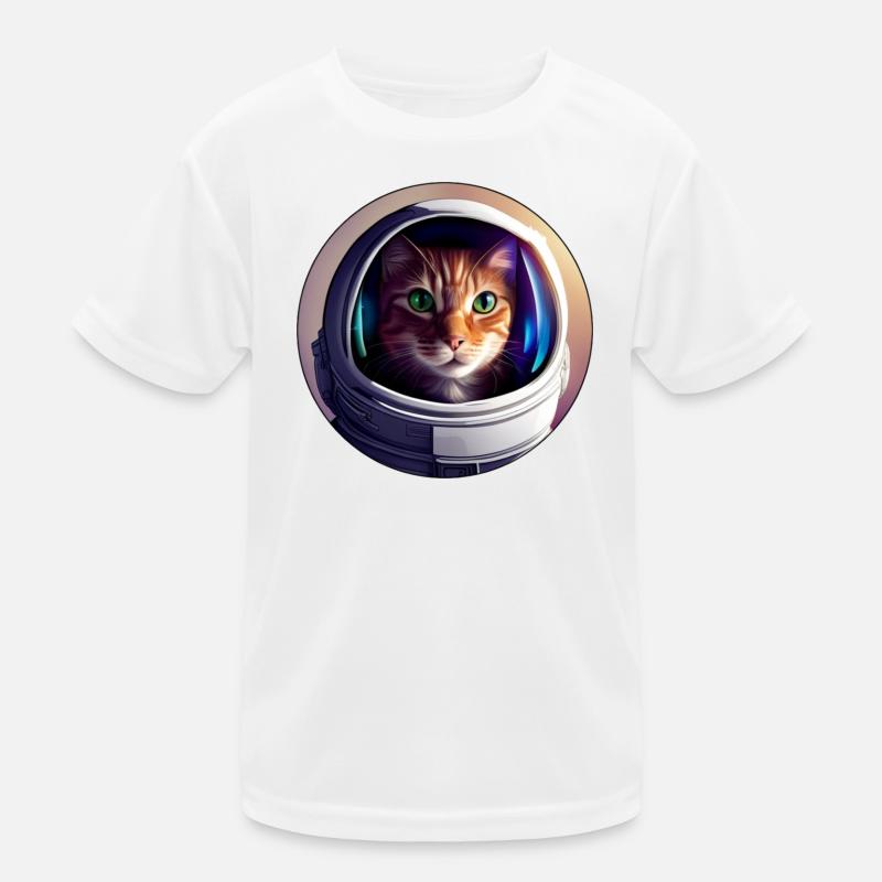 Chat de l’espace avec un casque T-shirt sport Enfant
