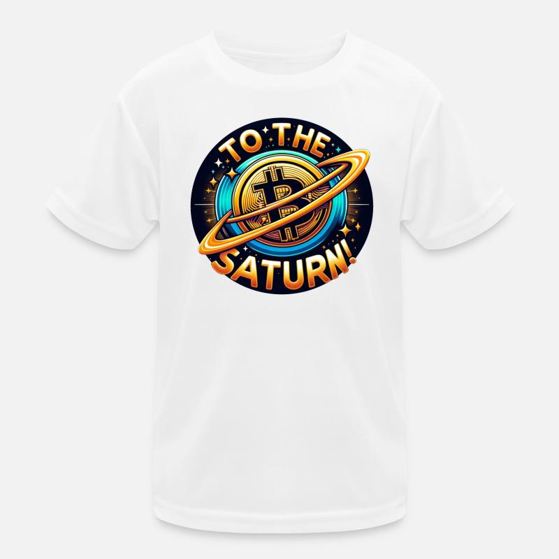 Crypto BTC à Saturne ! T-shirt sport Enfant