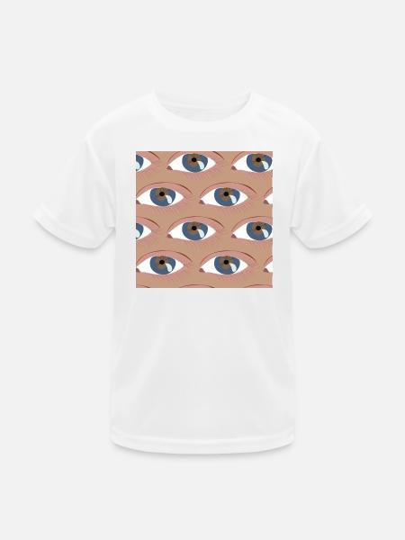 Les yeux alignés - T-shirt sport Enfant - blanc - Devant