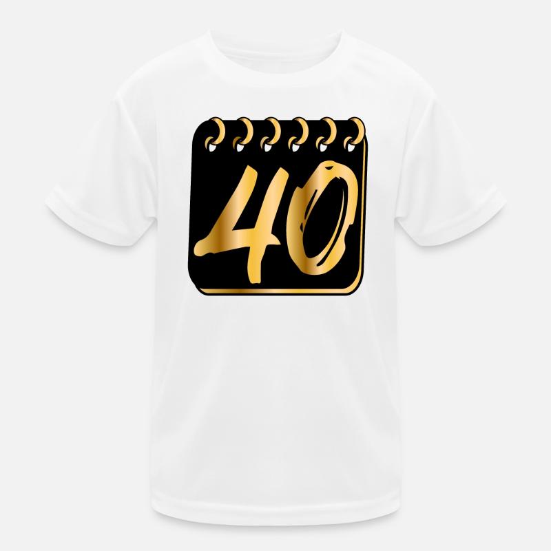 ZAHL 40 - Vierzig - 40. Geburtstag Kinder Funktions-T-Shirt