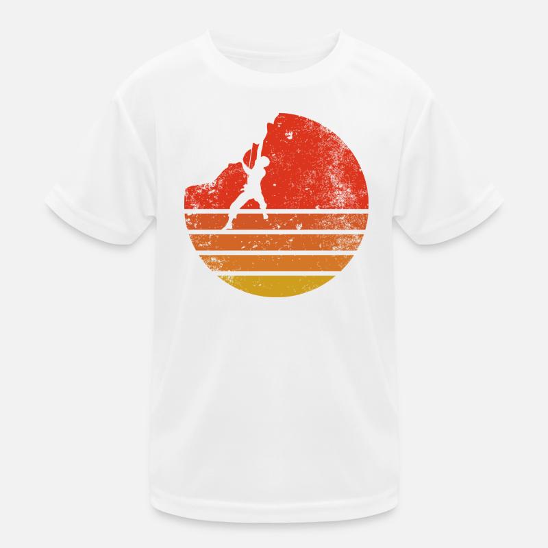 Wanderer bei Retro Sunset Kinder Funktions-T-Shirt