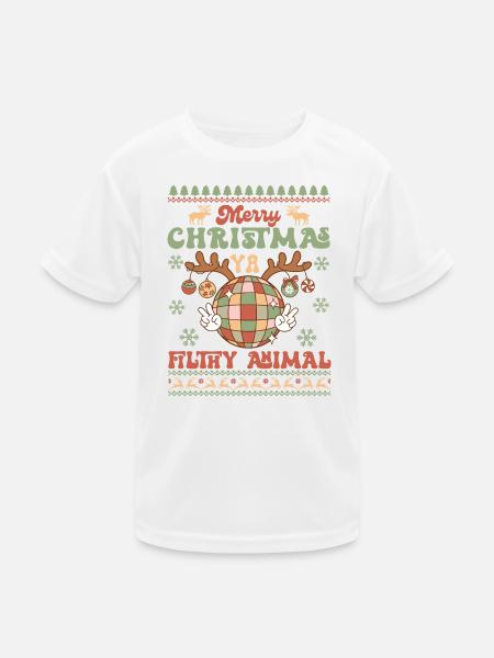 Ugly Christmas Sweater - Kids Functional T-Shirt - white - Front
