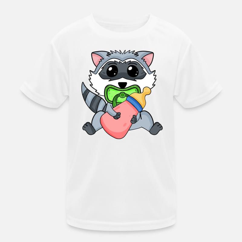 Motif de bébé raton laveur T-shirt sport Enfant