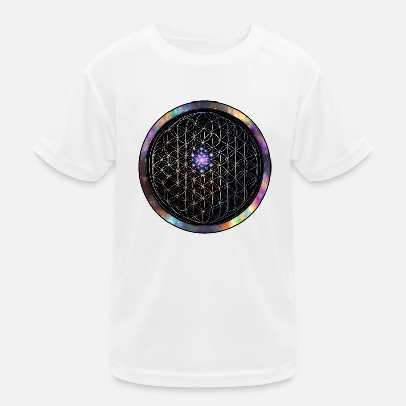 Blume der Leben Kosmos Kreis Kinder Funktions-T-Shirt