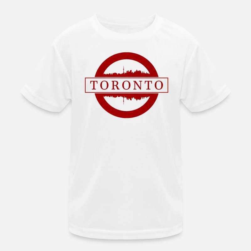 Toronto Stempel Skyline Rot Kinder Funktions-T-Shirt