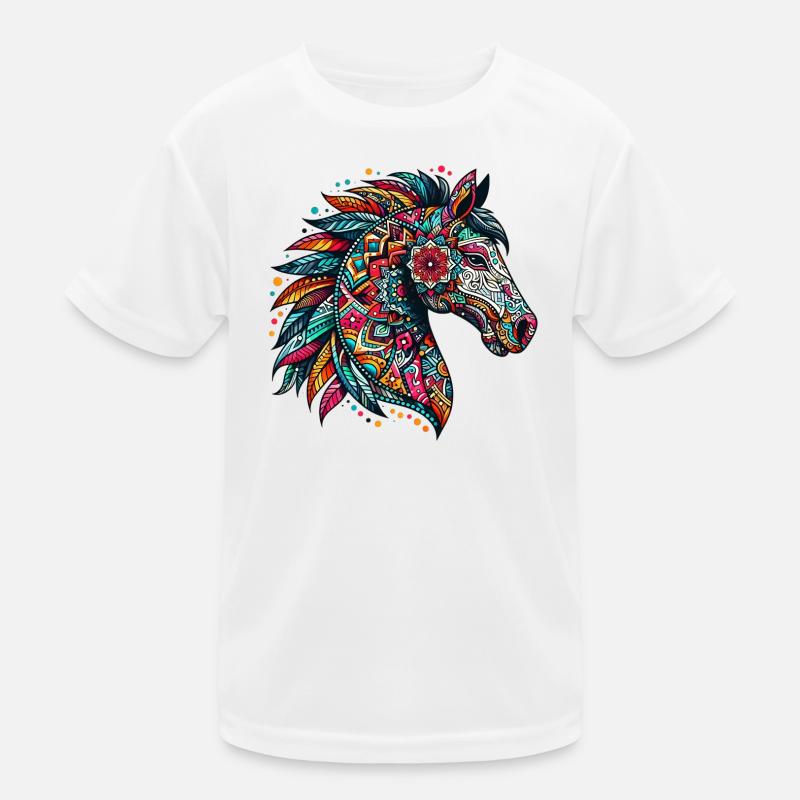 Cheval décoré de Mandalas T-shirt sport Enfant