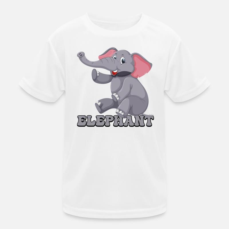Verspielte Elefantenparade Kinder Funktions-T-Shirt