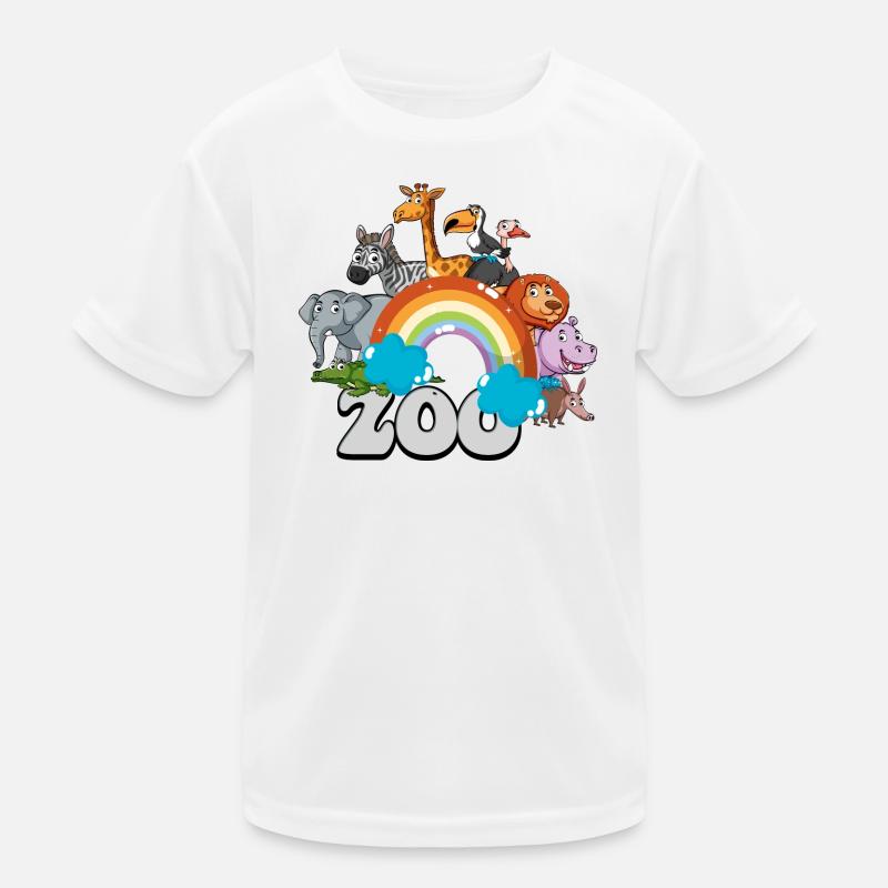 Rainbow Zoo Parade Kids Functional T-Shirt