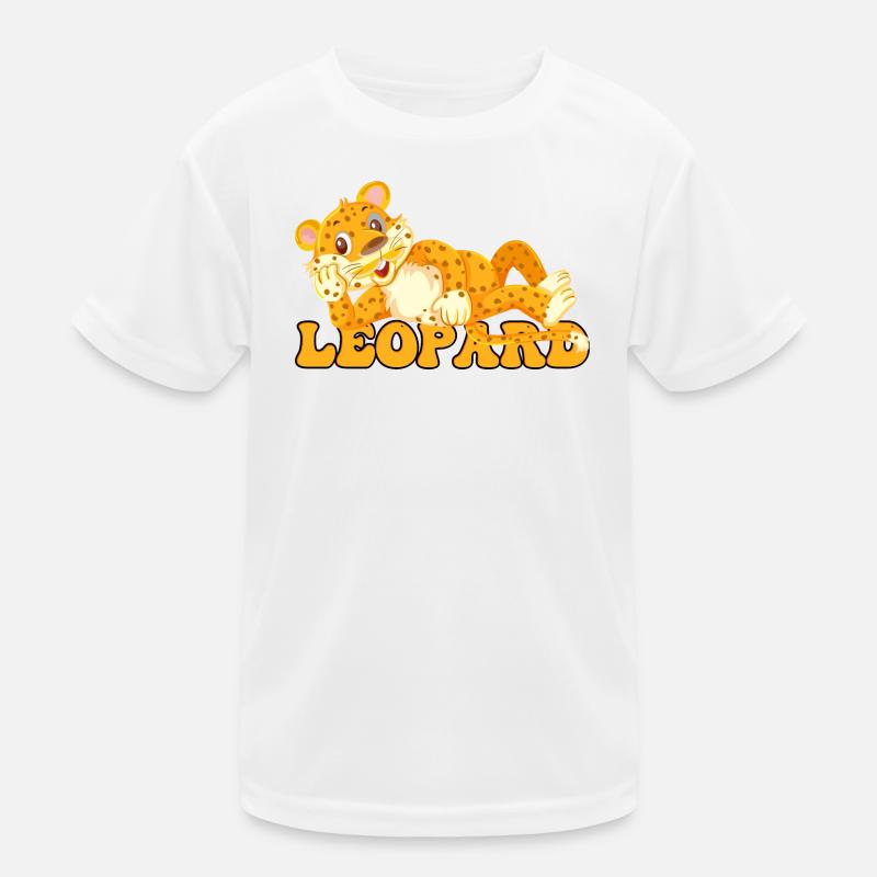 Leopard Cub Cartoon Pop Art Kinder Funktions-T-Shirt
