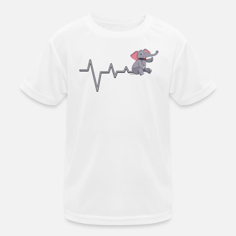Elephant Heartbeat Cute Design Kids Functional T-Shirt
