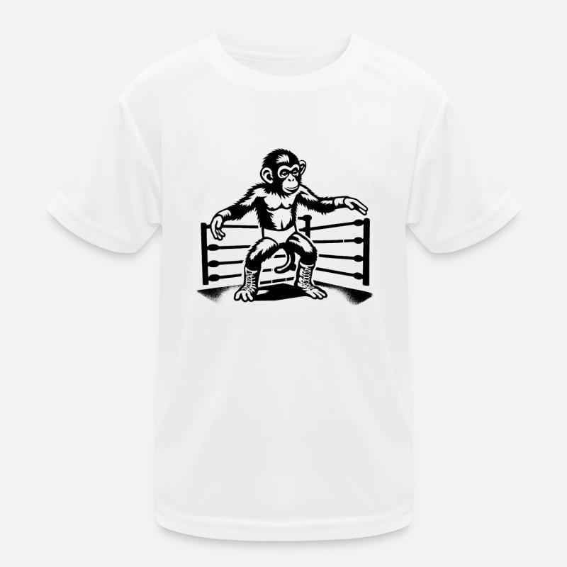 Wrestling Monkey World Kids Functional T-Shirt