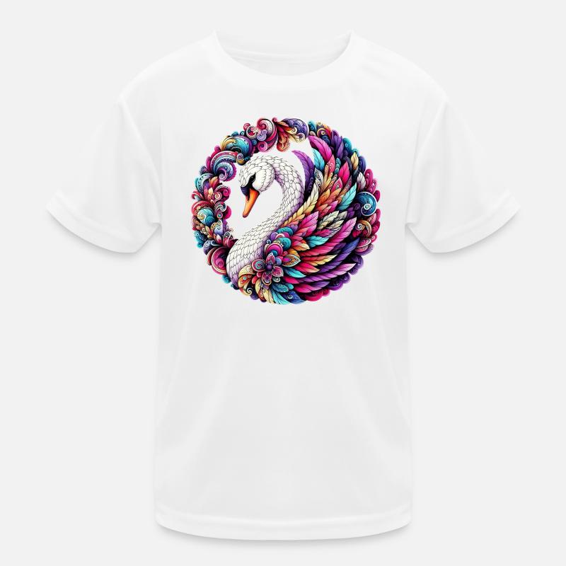 Cygne décoré de Mandalas T-shirt sport Enfant