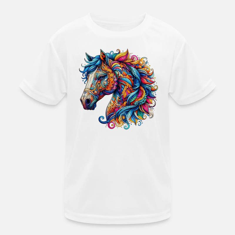 Cheval décoré de Mandalas T-shirt sport Enfant