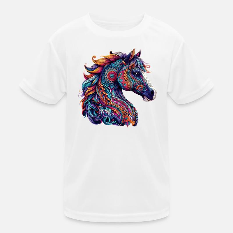 Cheval décoré de Mandalas T-shirt sport Enfant