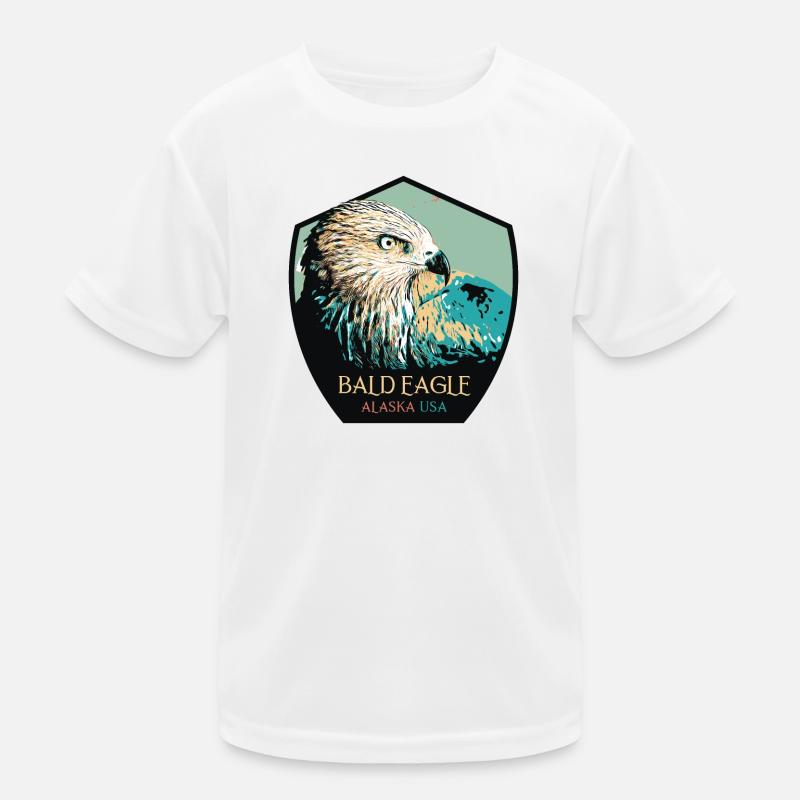 Alaskan Bald Eagle Portrait Kids Functional T-Shirt