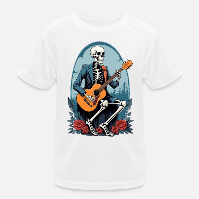 Squelette jouant de la guitare T-shirt sport Enfant
