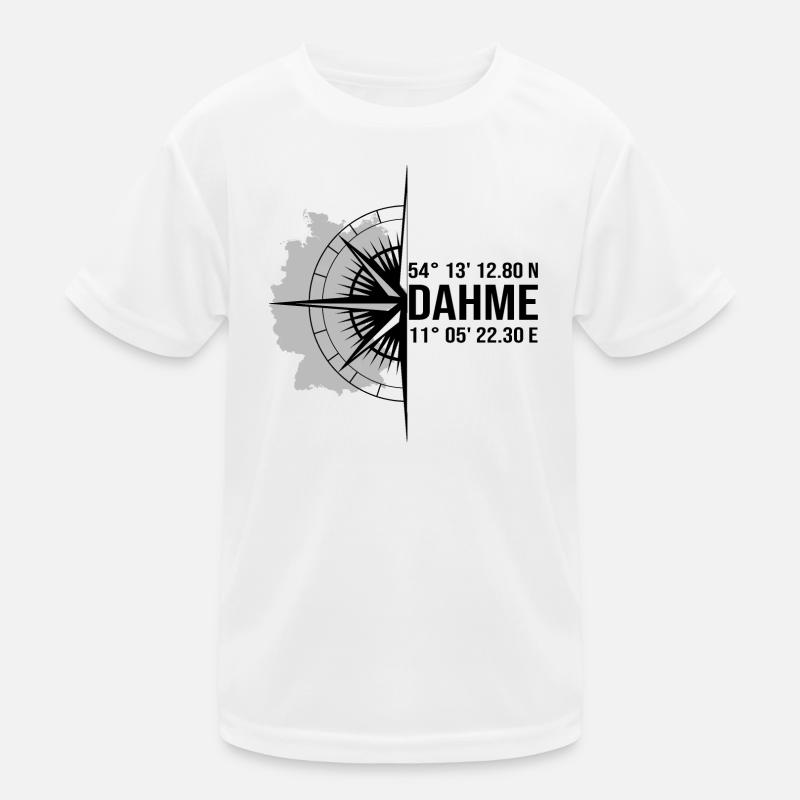 Koordinaten Dahme Kinder Funktions-T-Shirt