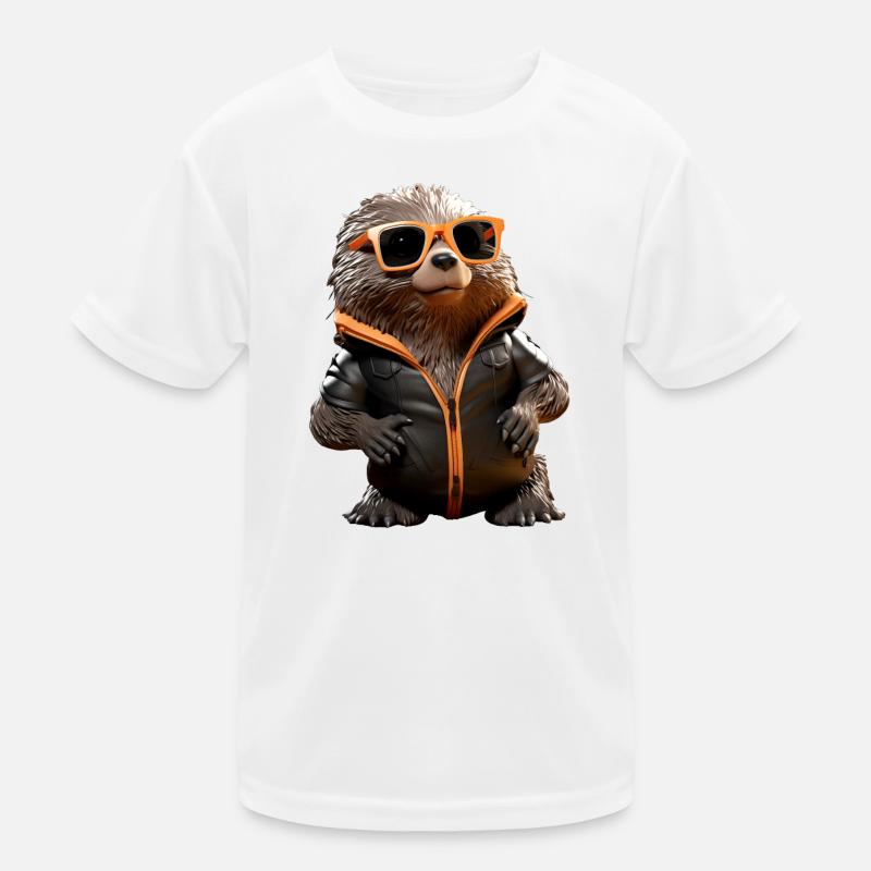 Mole with sunglasses Love Cute Moles Kids Functional T-Shirt