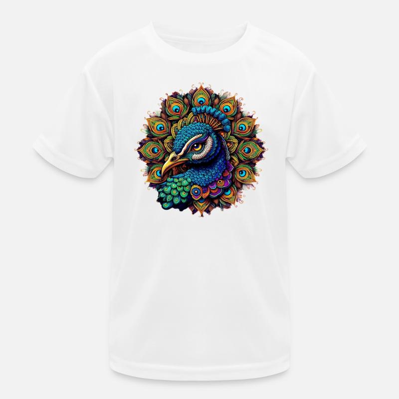 Paon décoré de Mandalas T-shirt sport Enfant