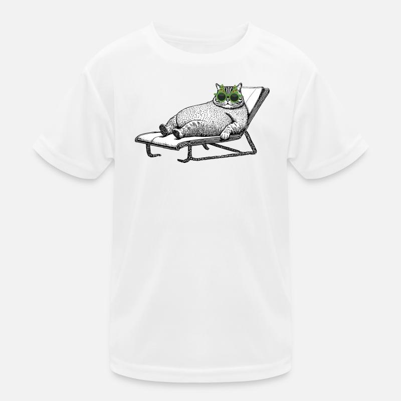 Cat Vacation Kids Functional T-Shirt